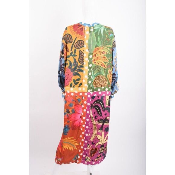 Farm Rio Womans Earth Rainbow Shirt Dress Midi Chemise Sz S Multicolor Midi NWT - Picture 5 of 6